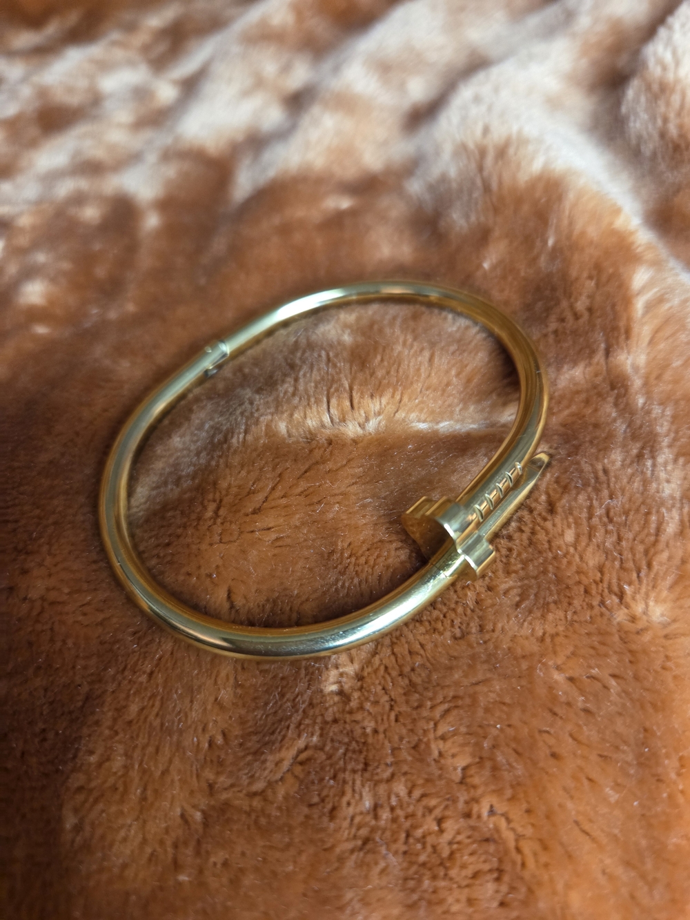 Classic Gold Nail Bangle Bracelet - Unbranded